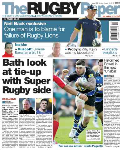 The Rugby Paper issue 12th August 2012