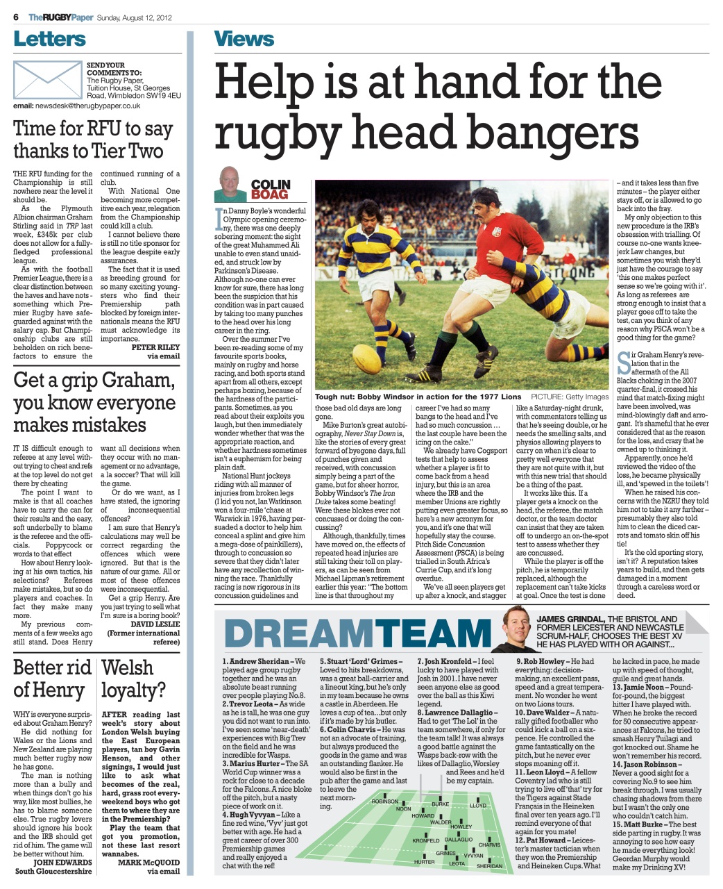 The Rugby Paper Preview Pages