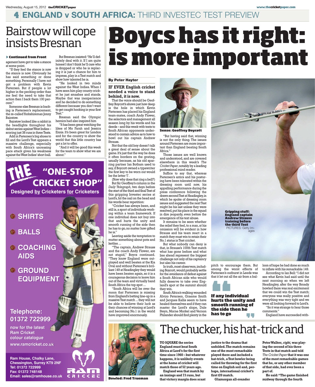 The Cricket Paper Preview Pages