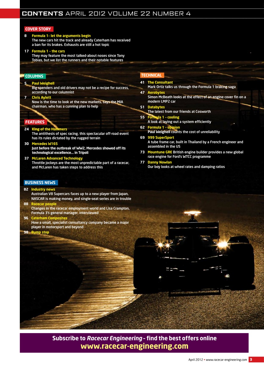 Racecar Engineering Preview Pages