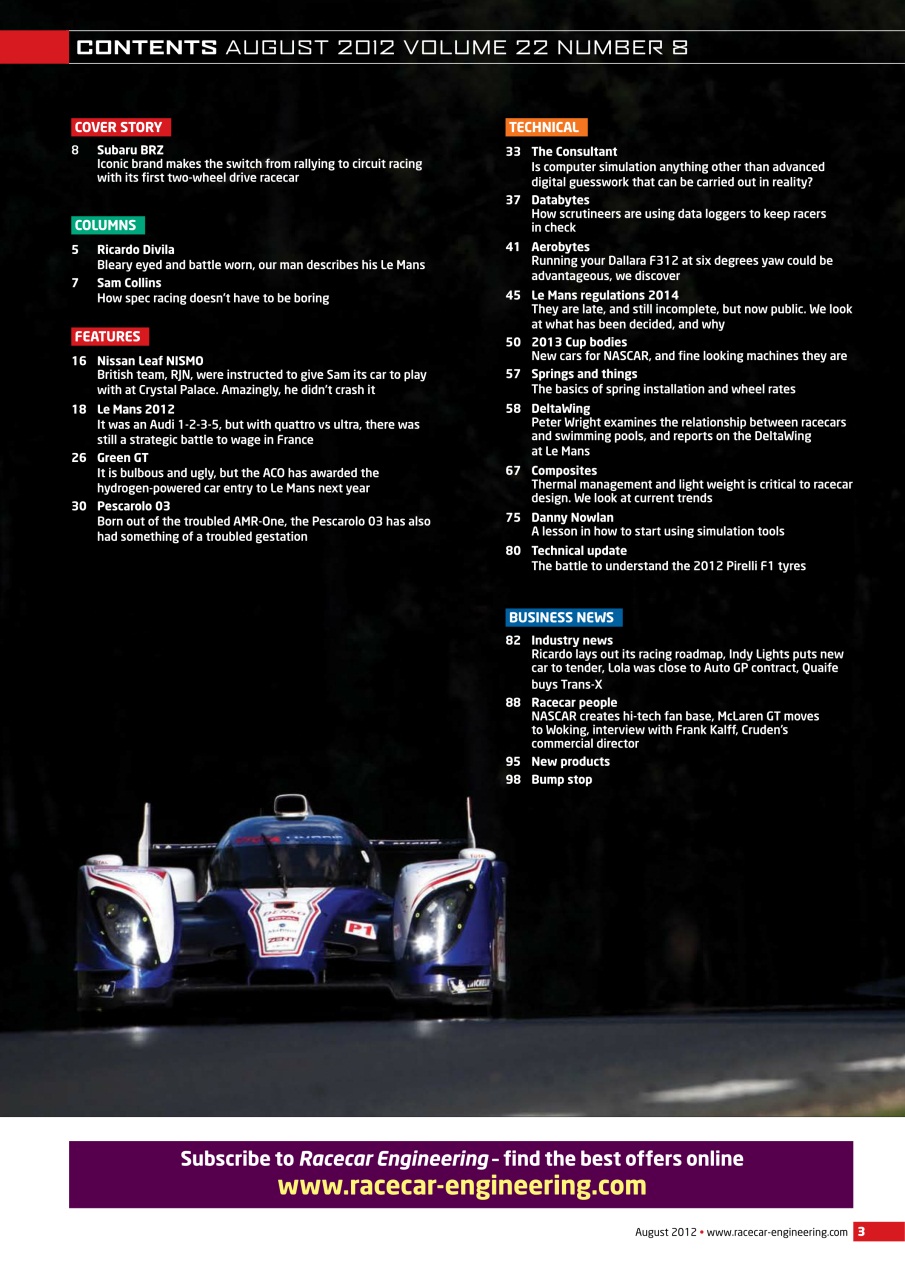 Racecar Engineering Preview Pages