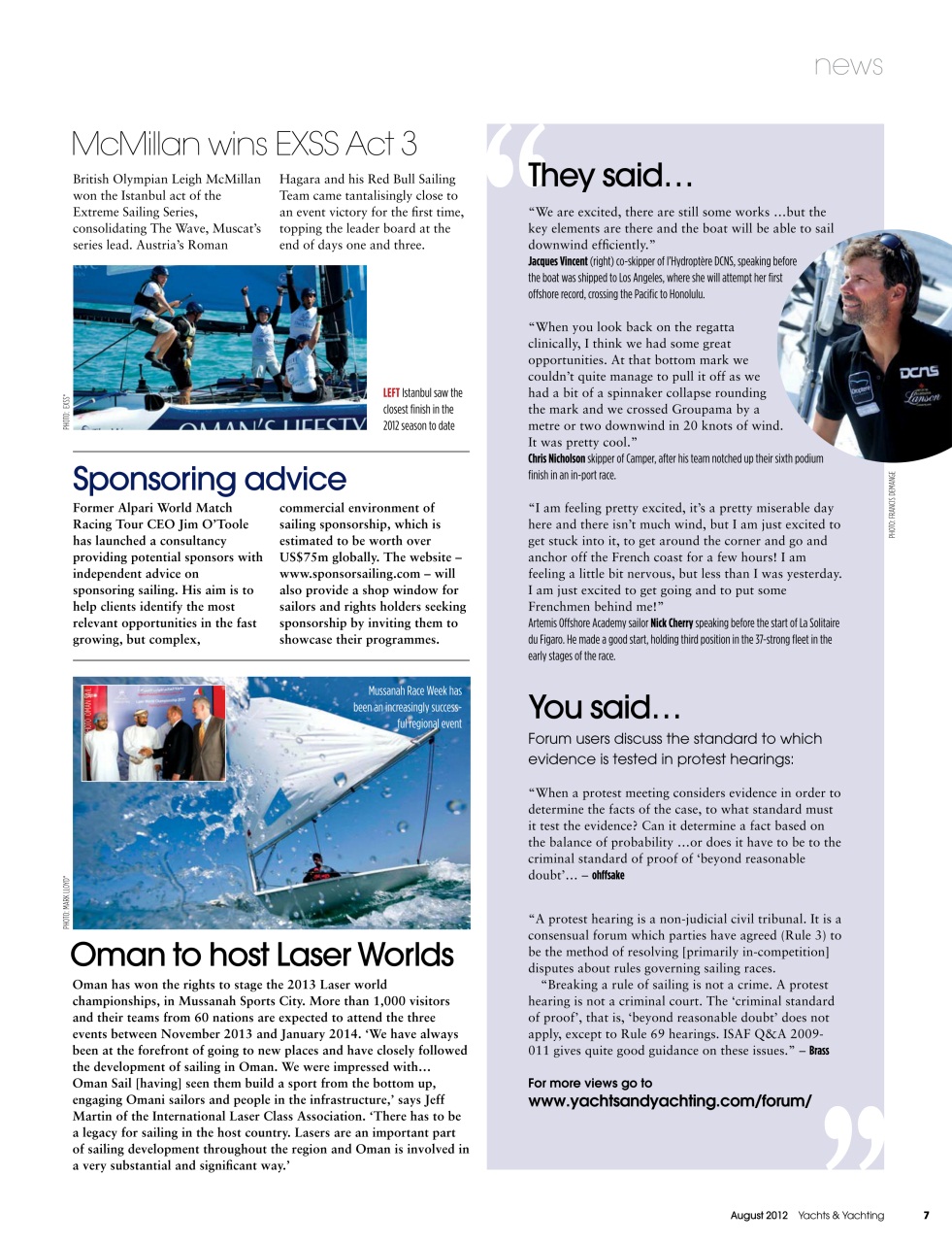 Yachts & Yachting Preview Pages