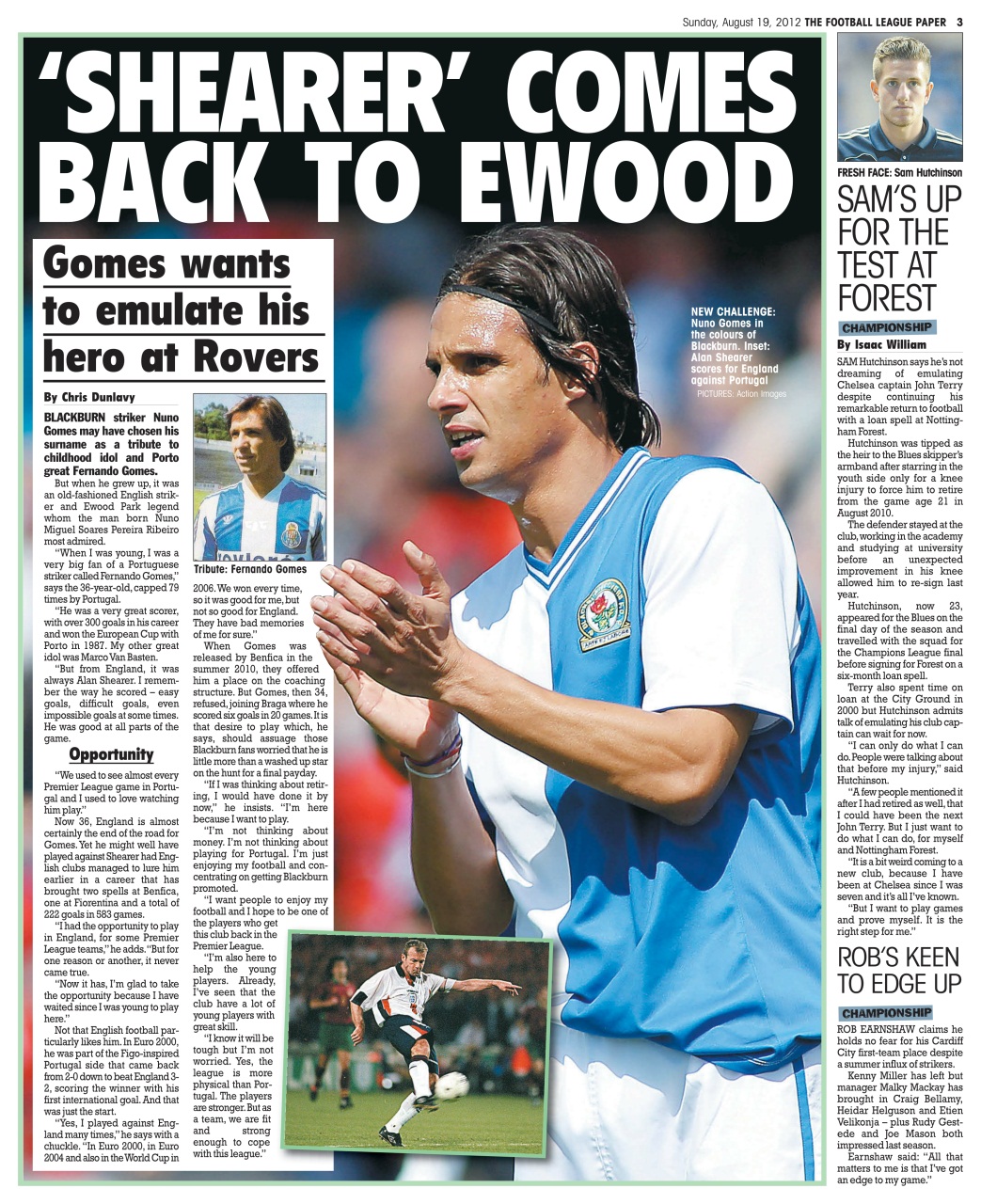 The Football League Paper Preview Pages