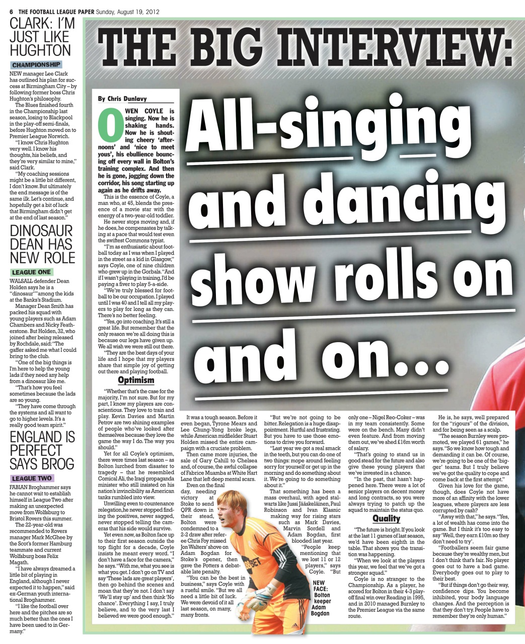 The Football League Paper Preview Pages