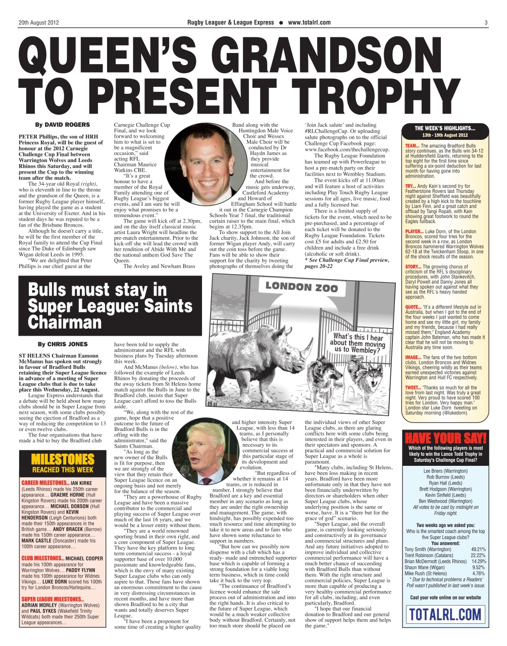 League Express Preview Pages