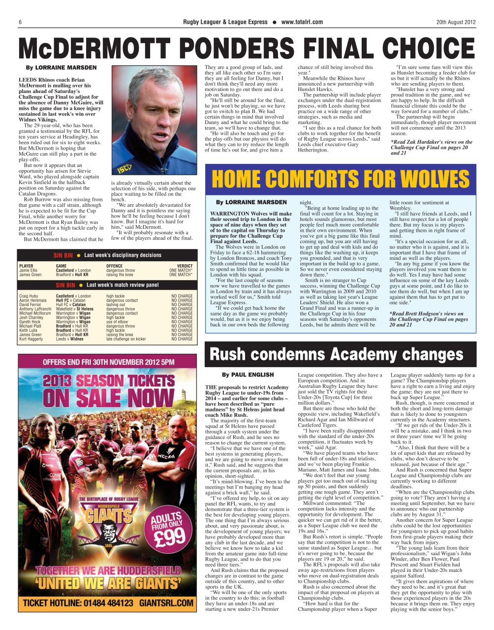 League Express Preview Pages