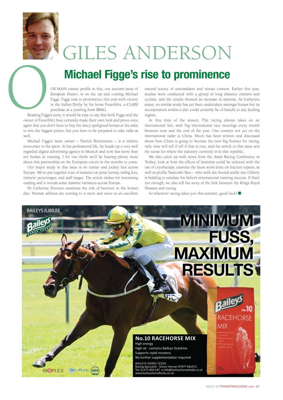European Trainer Magazine - horse racing Preview Pages