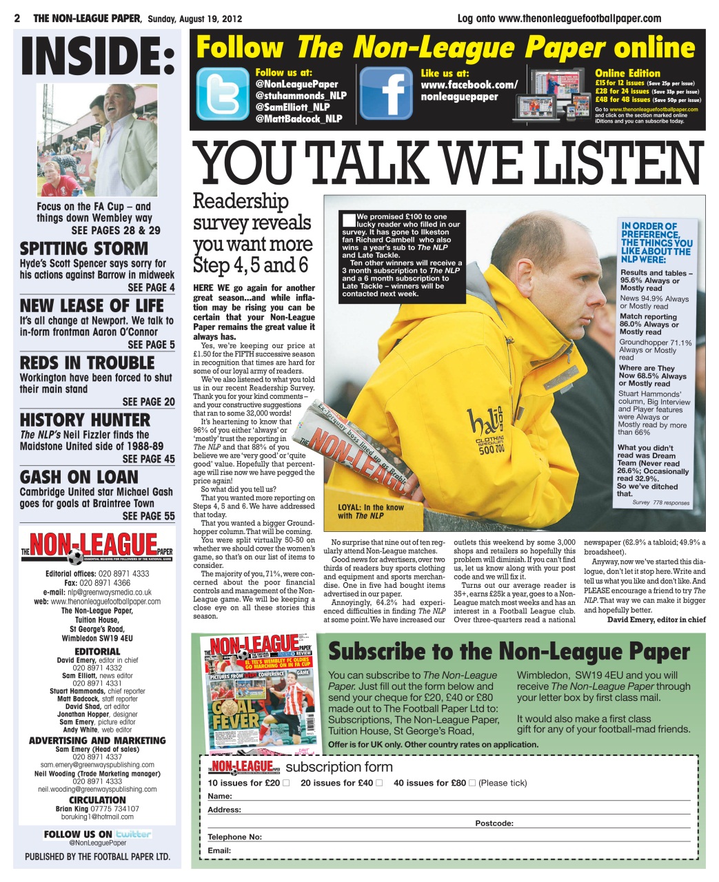 The Non-League Football Paper Preview Pages