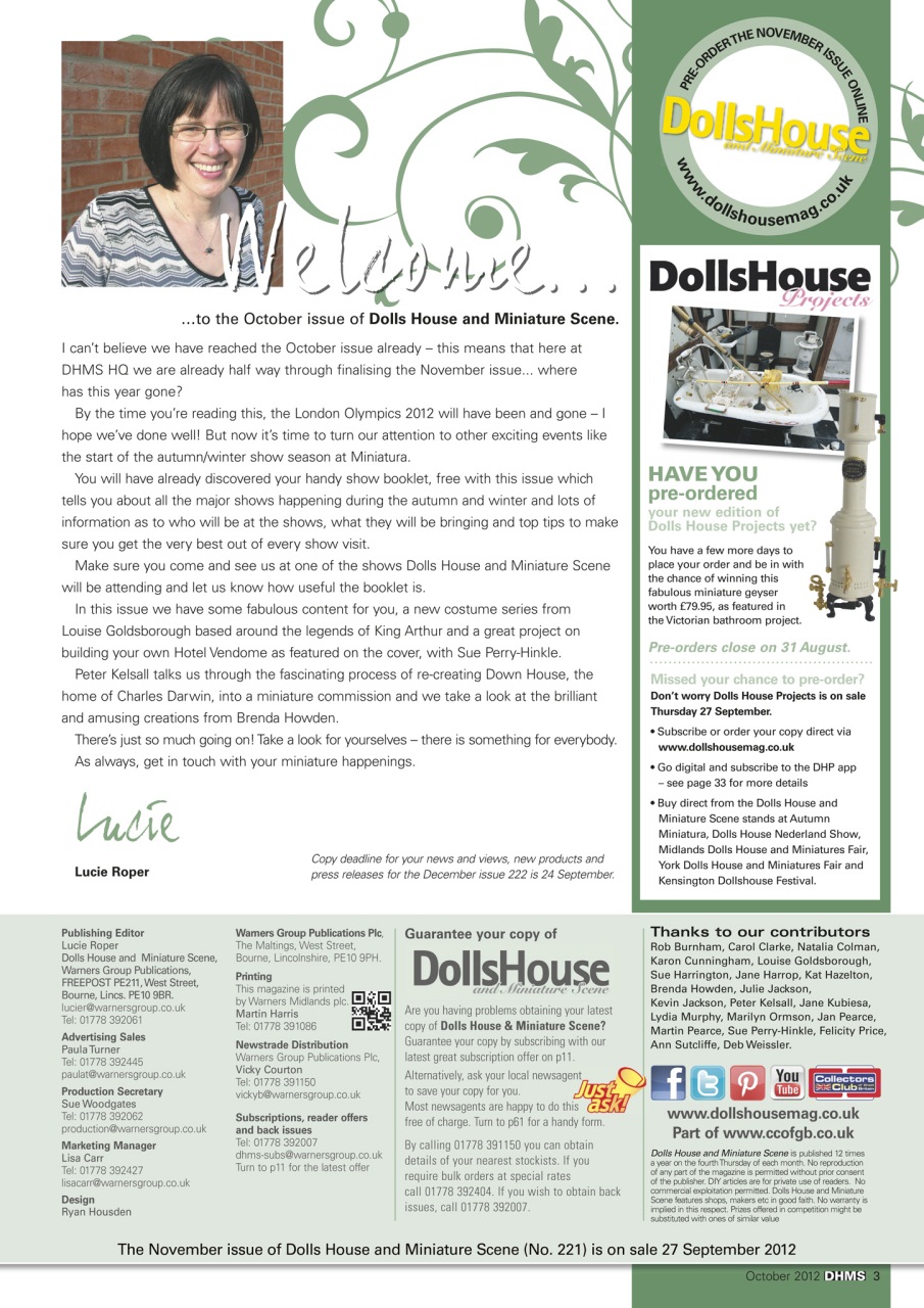 Dolls House and Miniature Scene Preview Pages