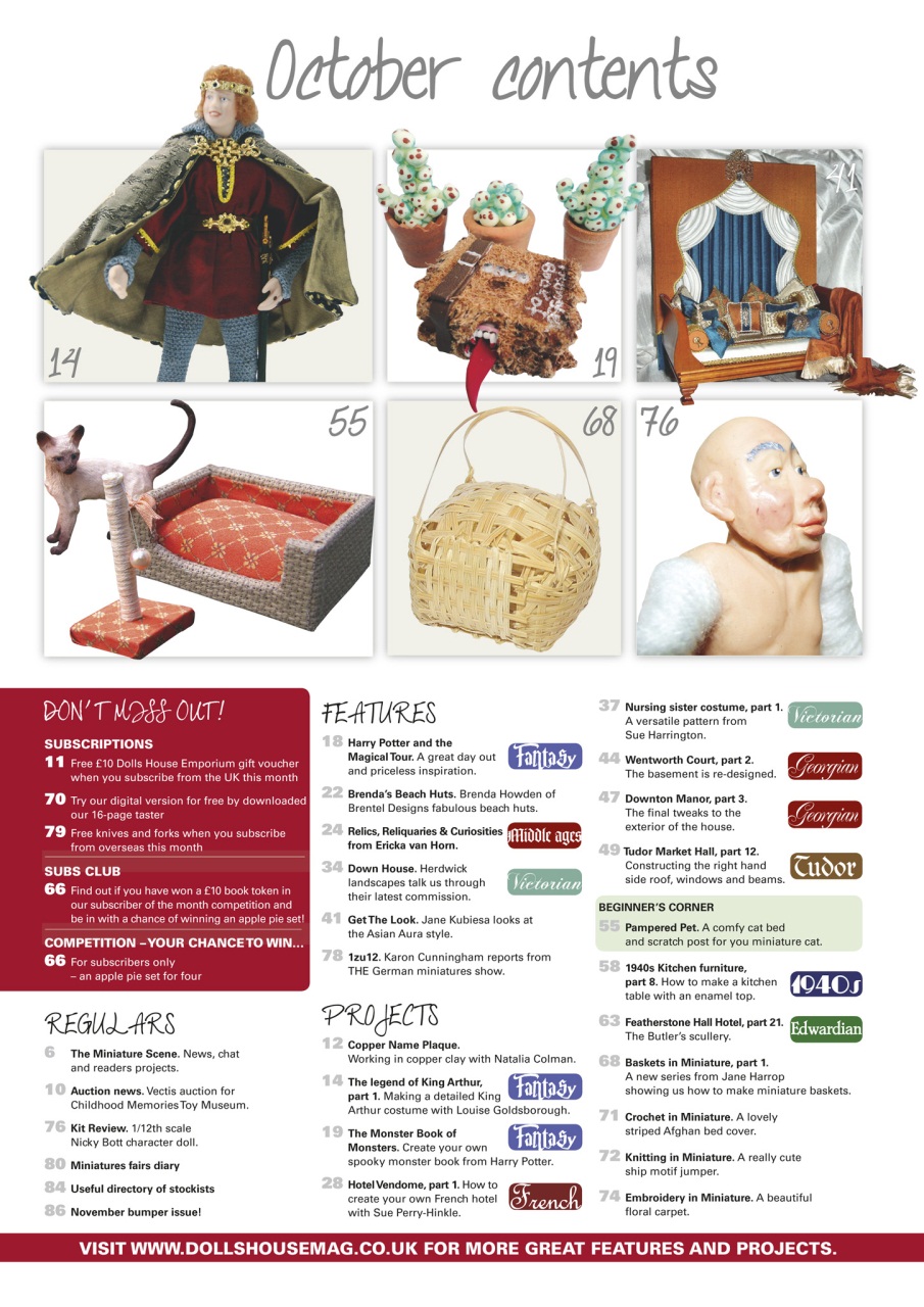 Dolls House and Miniature Scene Preview Pages