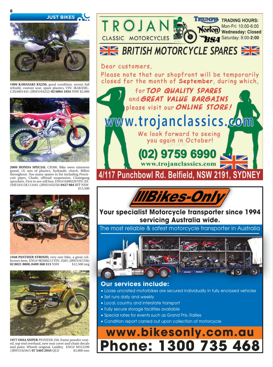 JUST BIKES Preview Pages