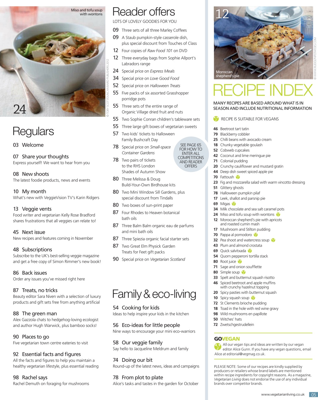 Vegetarian Living Preview Pages