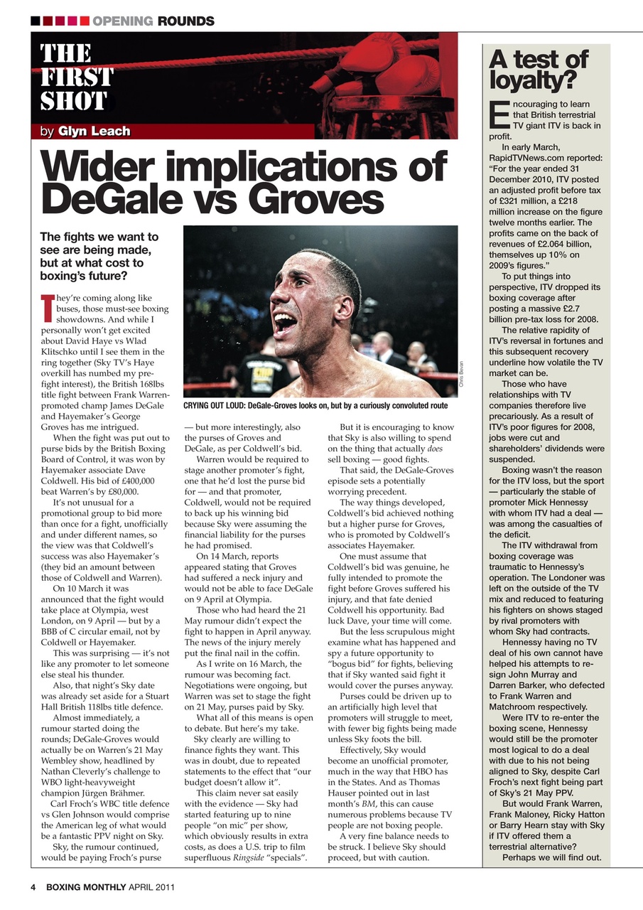 Boxing Monthly Preview Pages