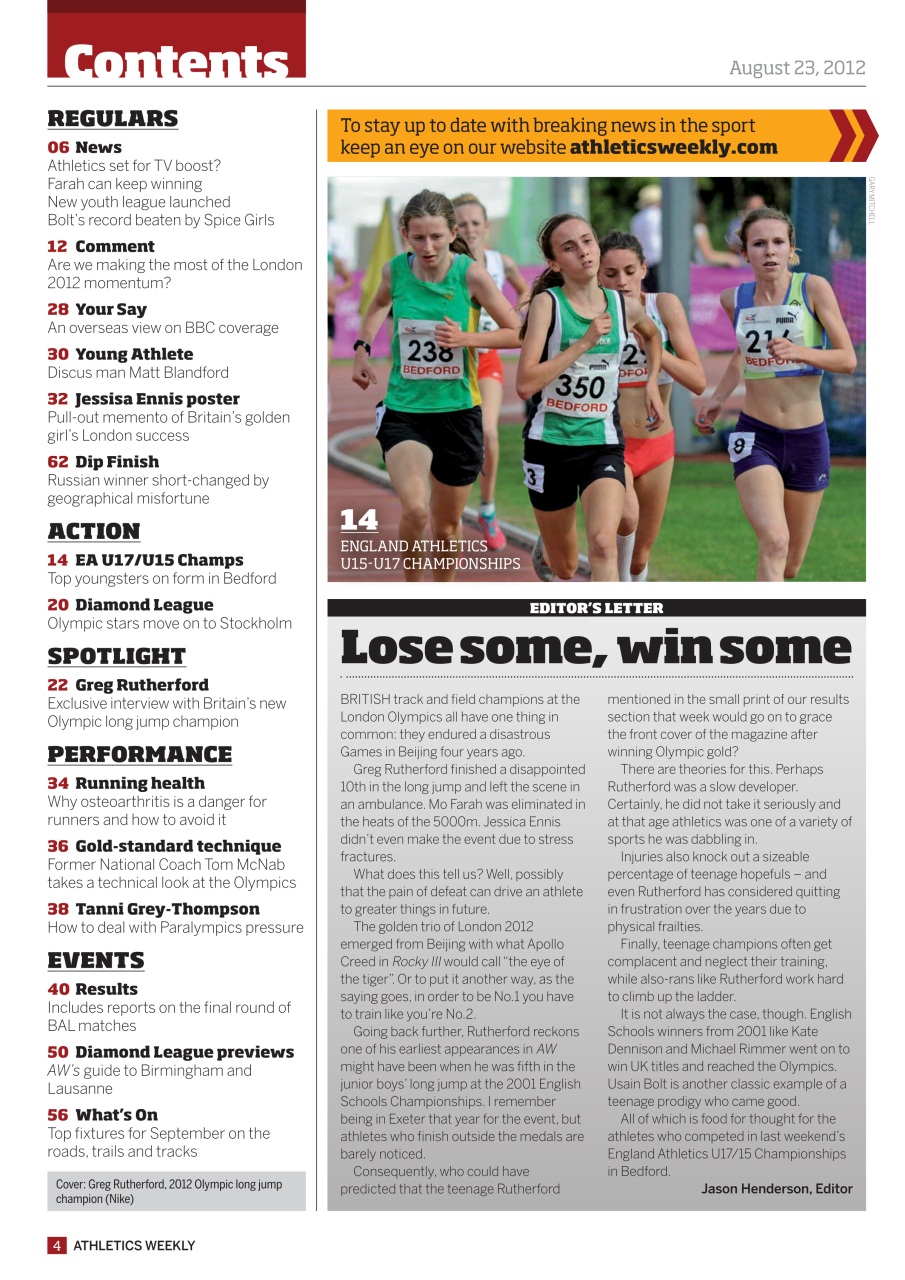 AW – Athletics Weekly Magazine Preview Pages