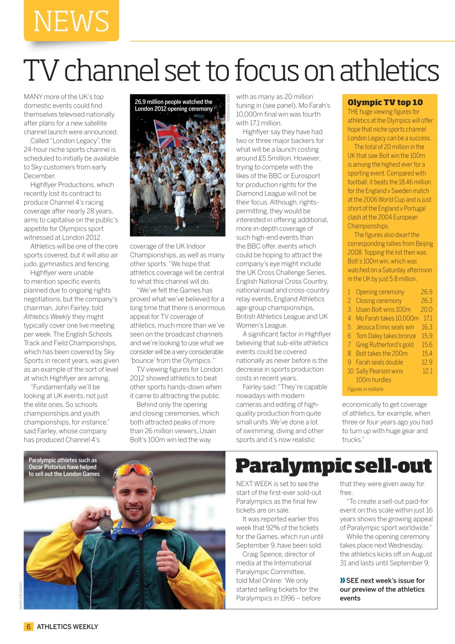 AW – Athletics Weekly Magazine Preview Pages