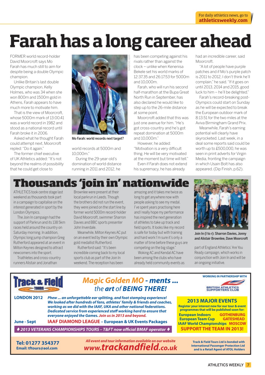 AW – Athletics Weekly Magazine Preview Pages