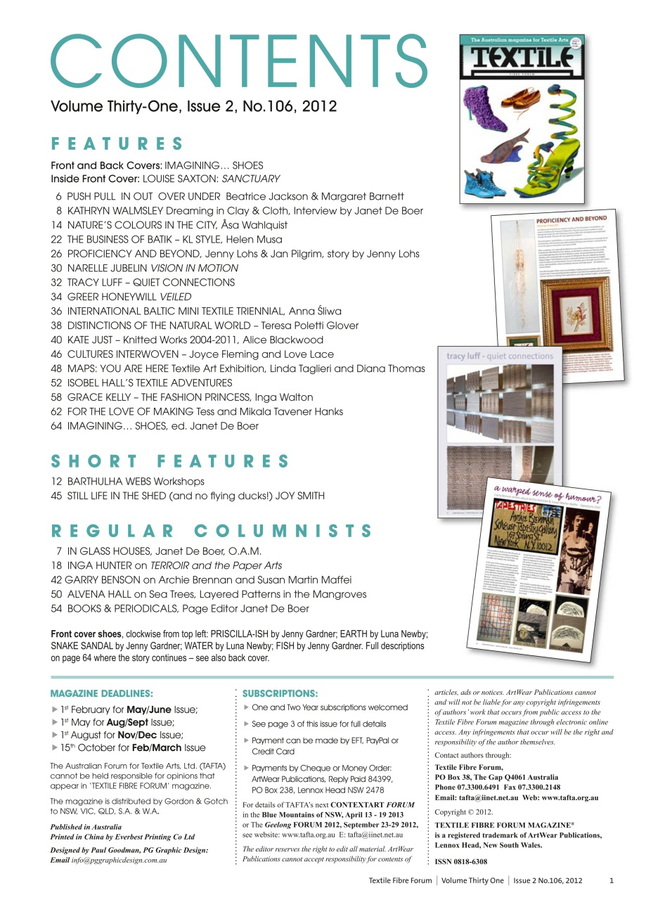 Textile Fibre Forum Preview Pages