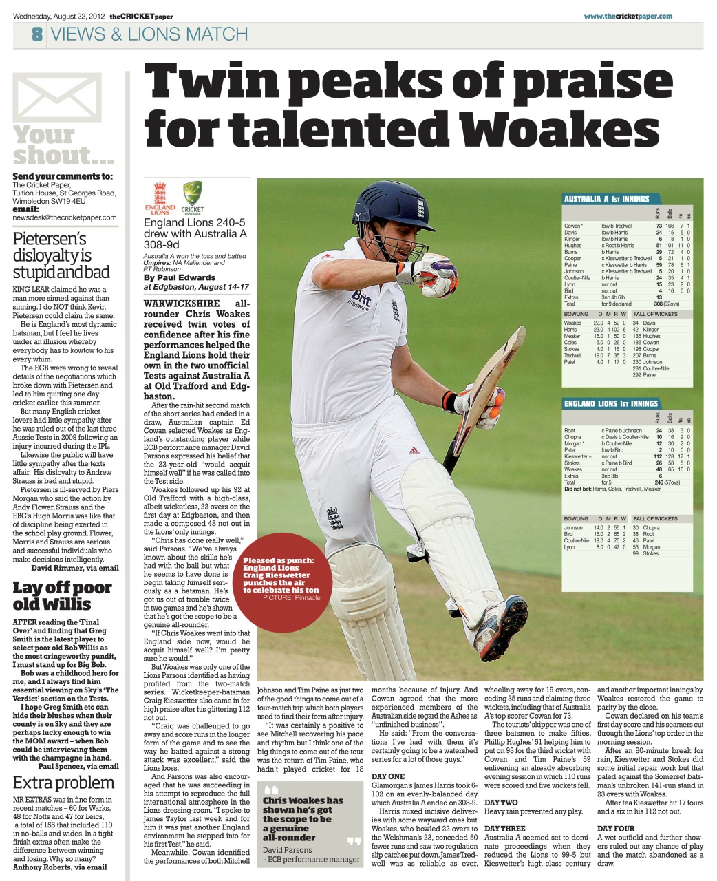 The Cricket Paper Preview Pages
