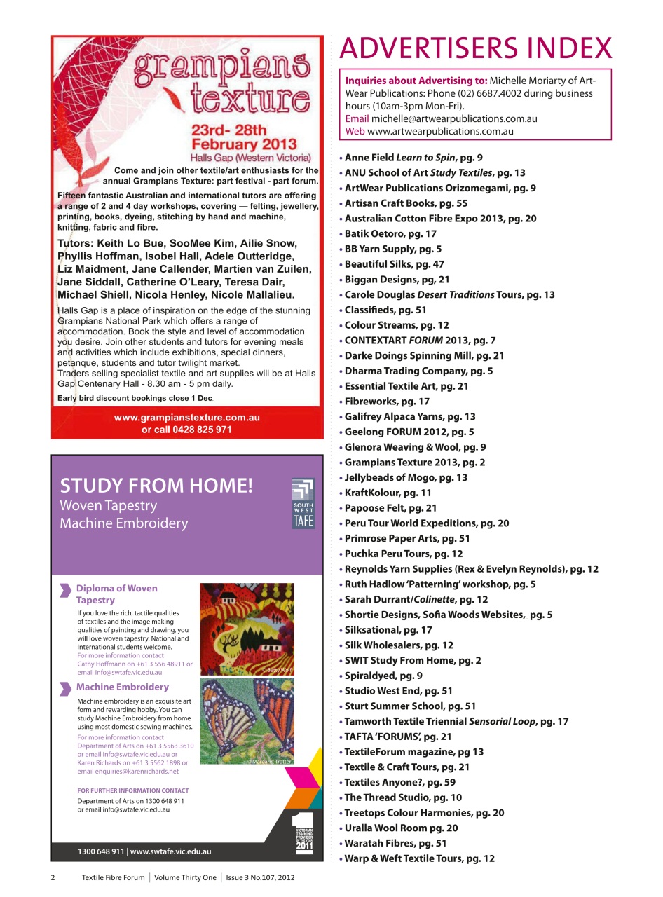 Textile Fibre Forum Preview Pages