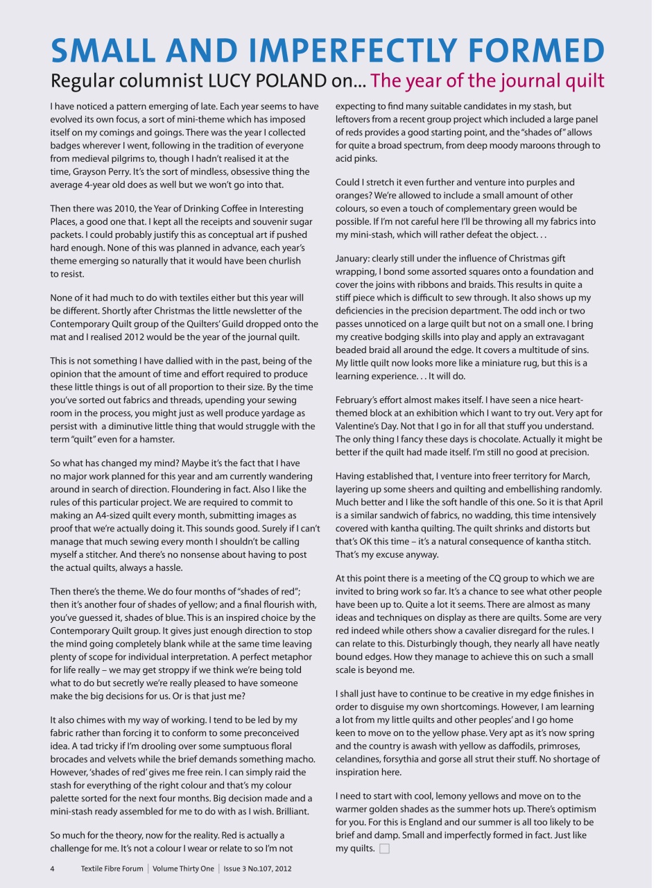 Textile Fibre Forum Preview Pages