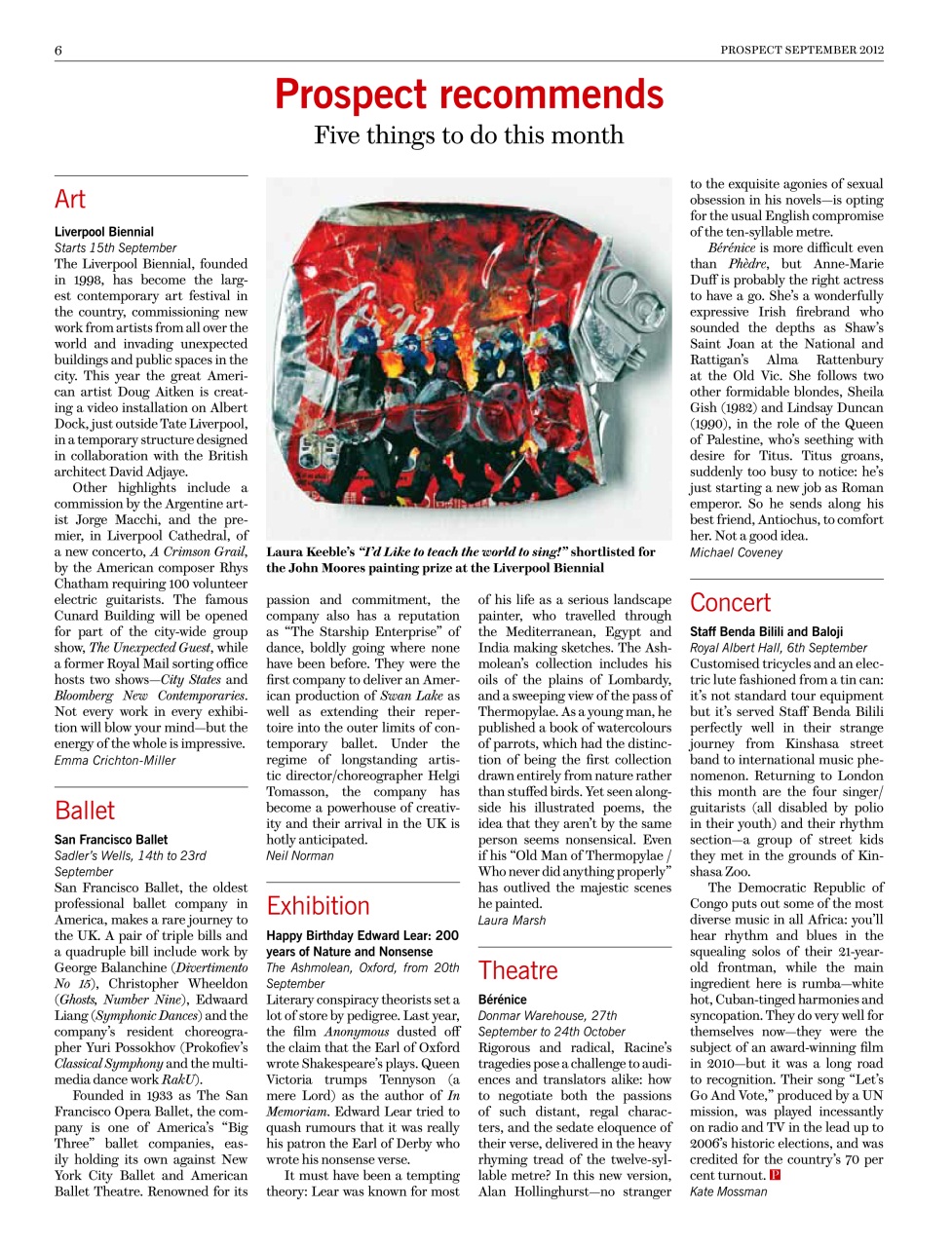 Prospect Magazine Preview Pages