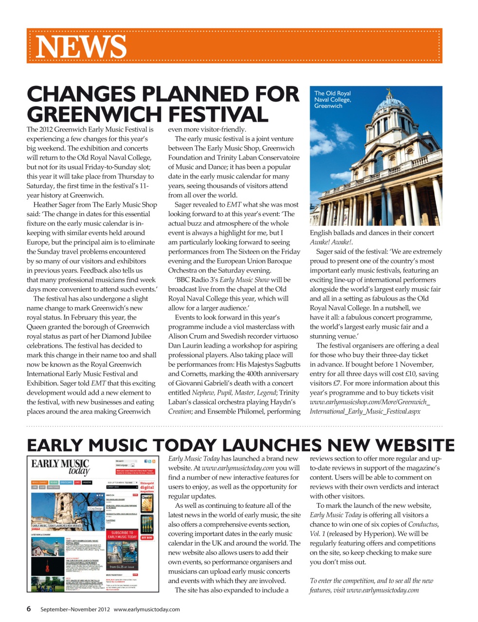 Early Music Today Preview Pages