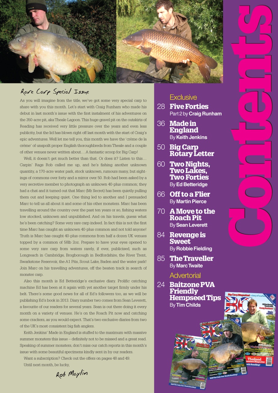 Big Carp Magazine Preview Pages