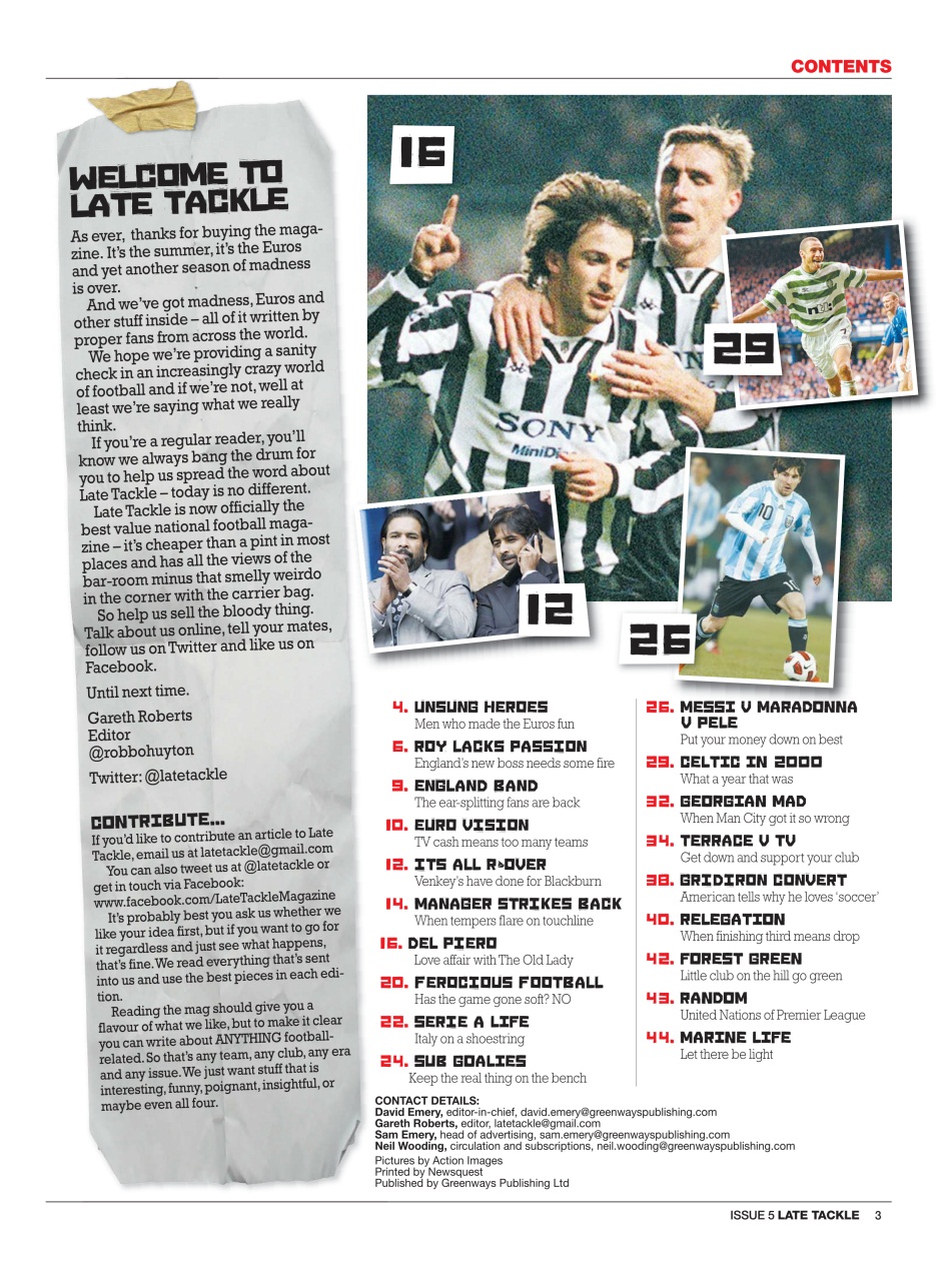 Late Tackle Football Magazine Preview Pages