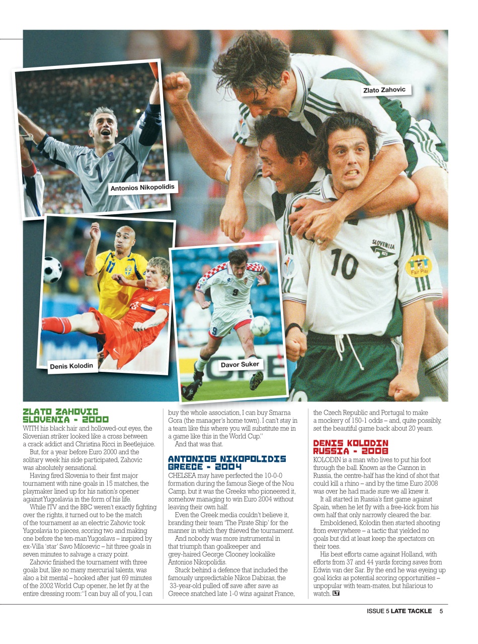 Late Tackle Football Magazine Preview Pages