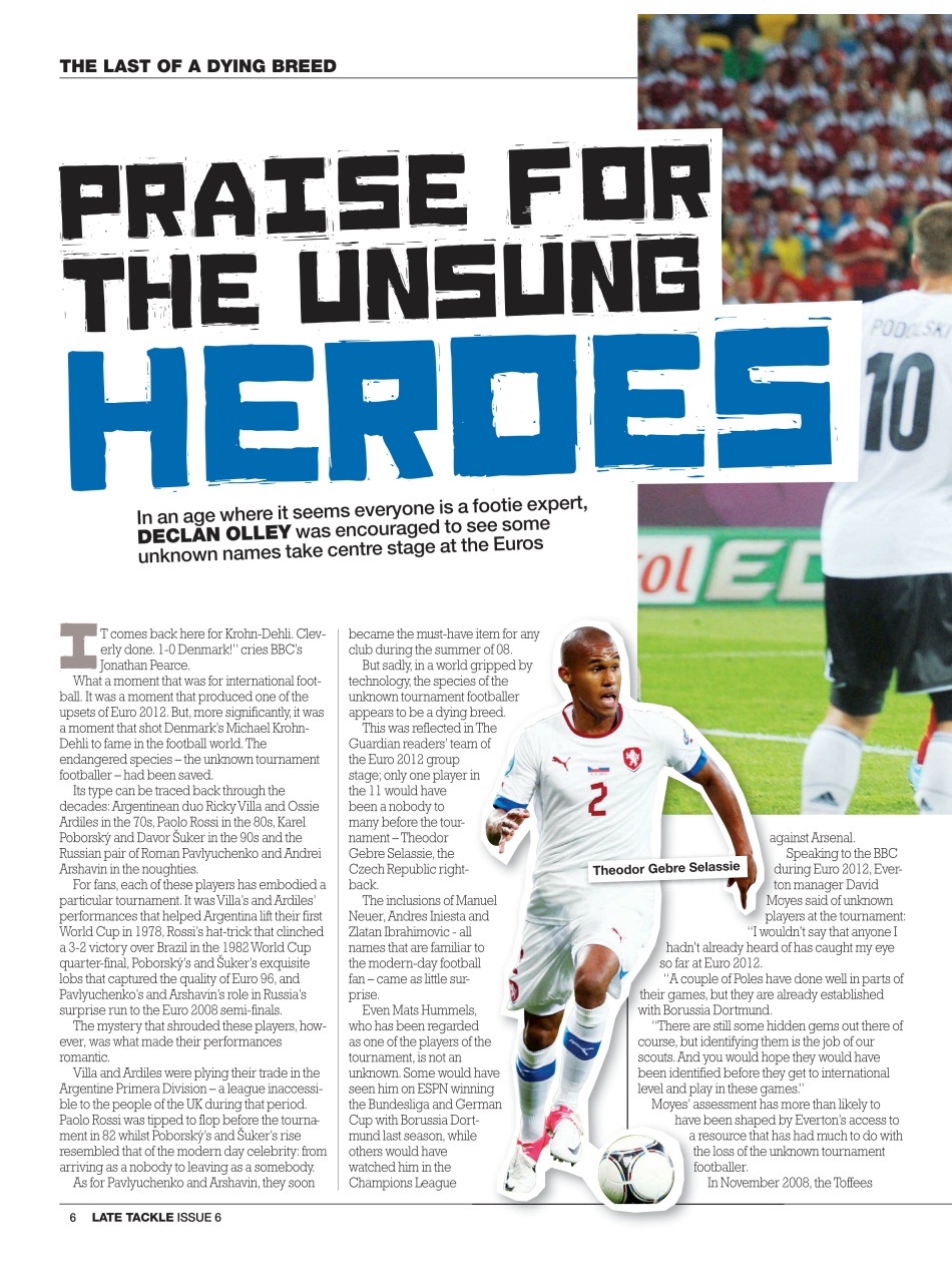 Late Tackle Football Magazine Preview Pages