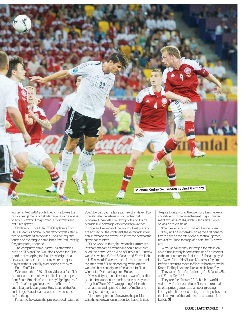 Late Tackle Football Magazine Preview Pages