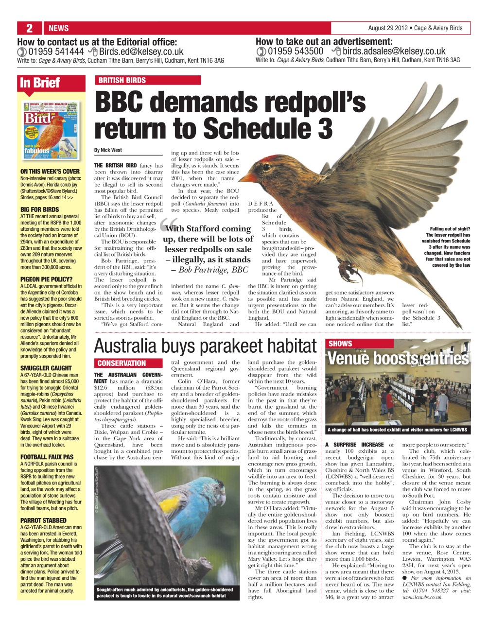 Cage & Aviary Birds Preview Pages