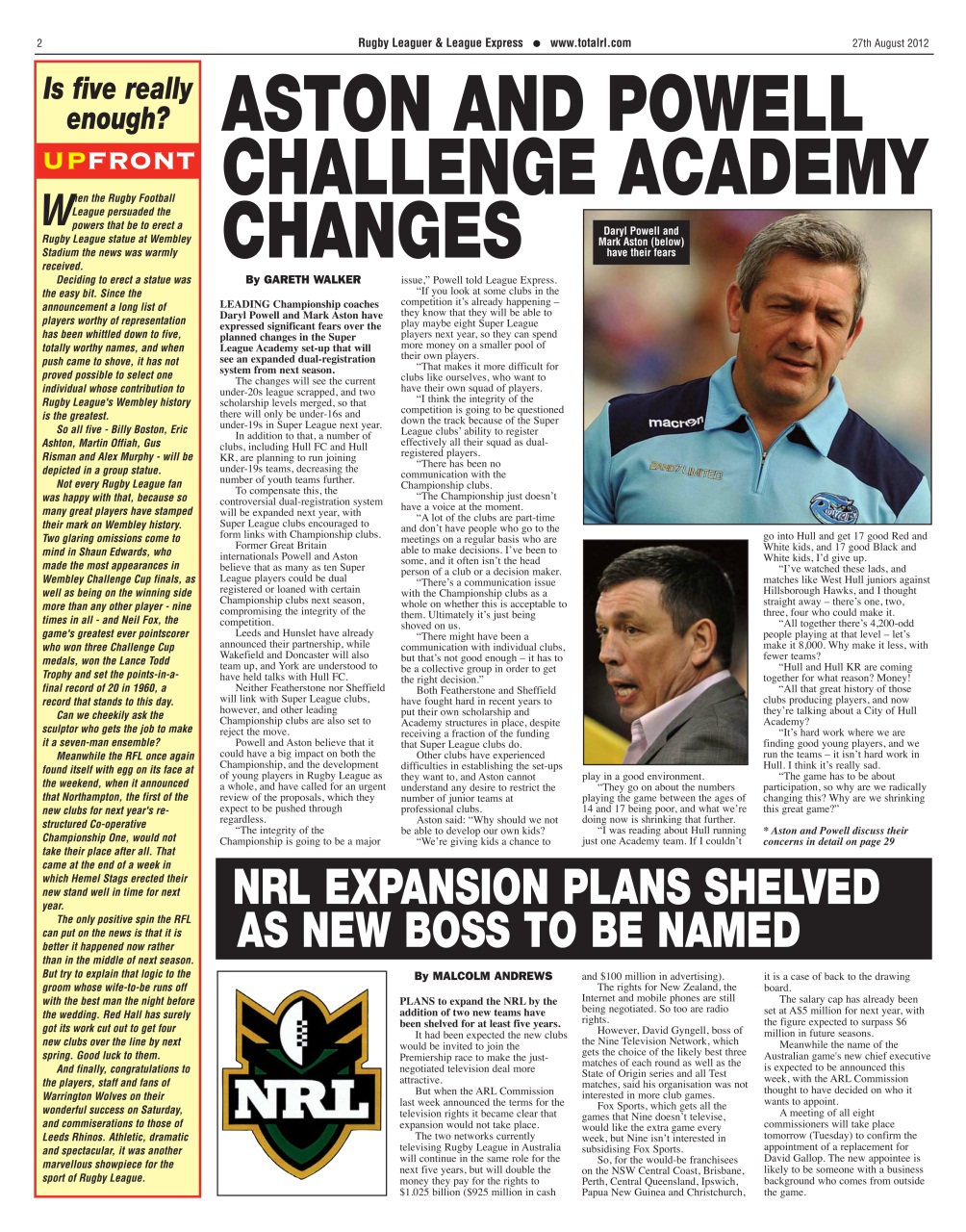 League Express Preview Pages