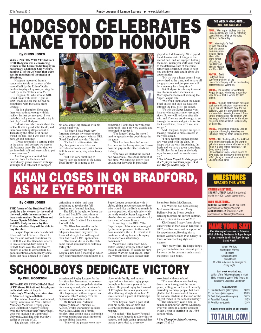 League Express Preview Pages