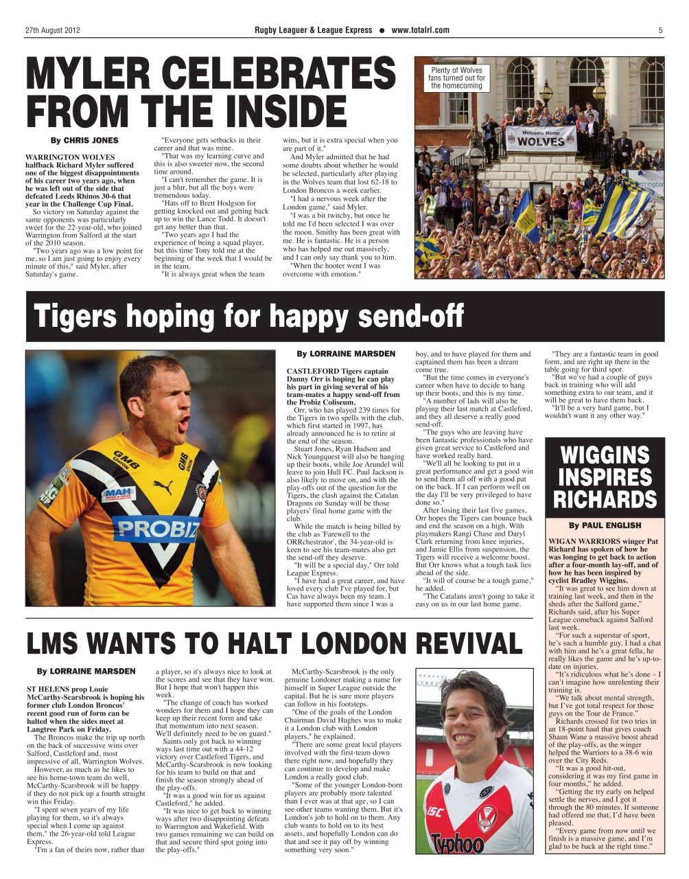 League Express Preview Pages