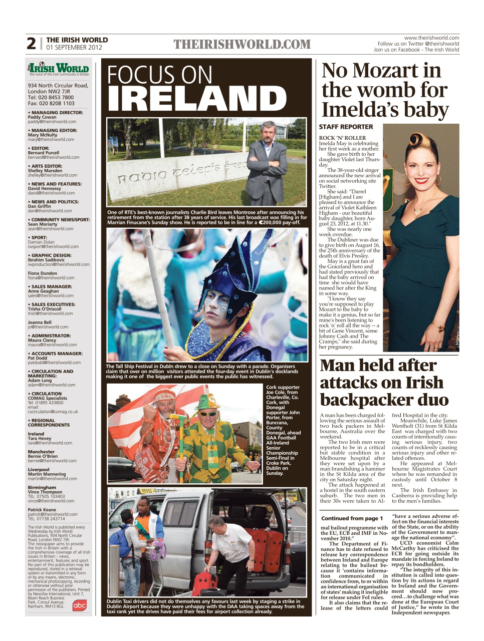 Irish World Preview Pages