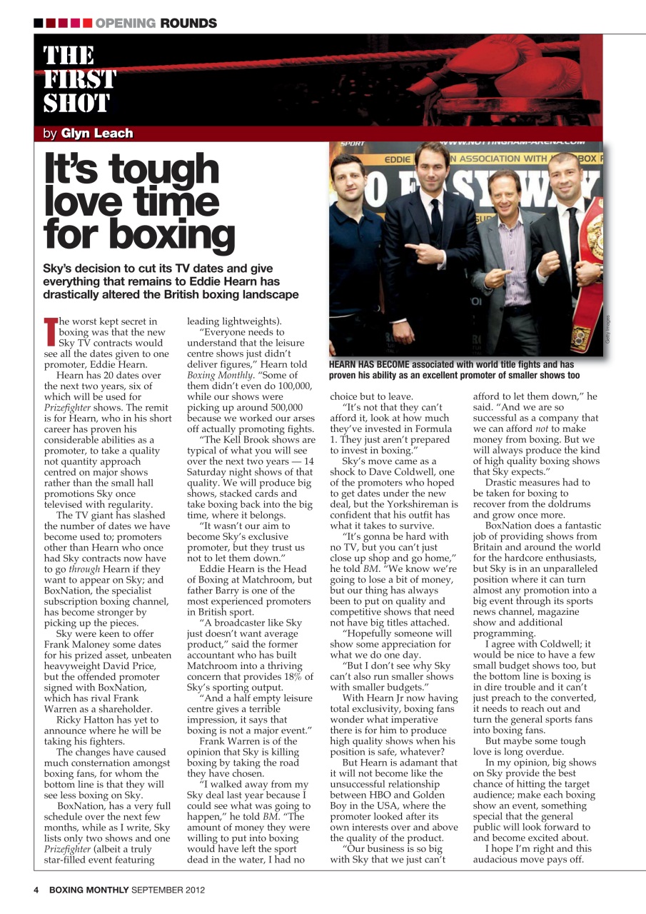 Boxing Monthly Preview Pages