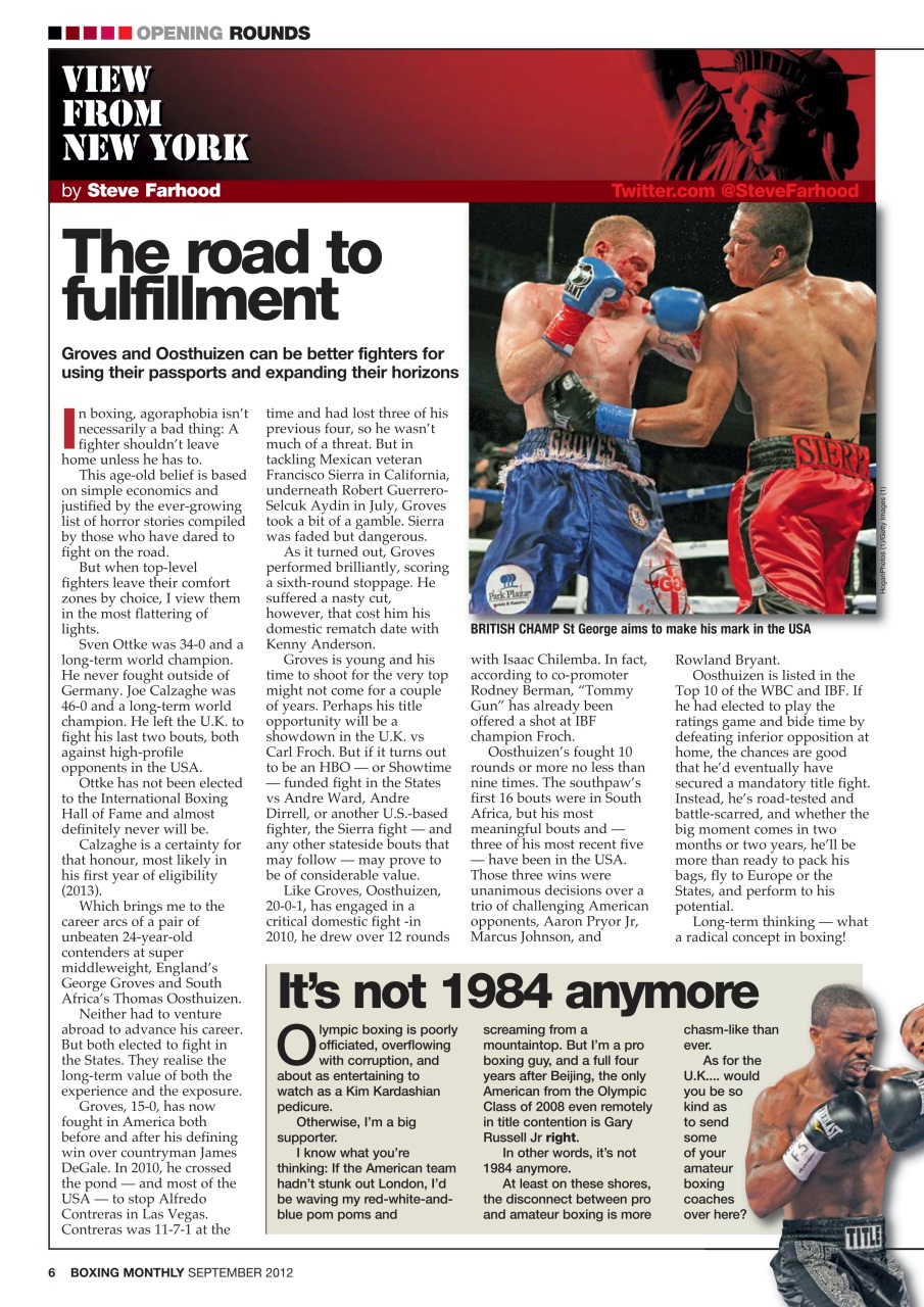 Boxing Monthly Preview Pages