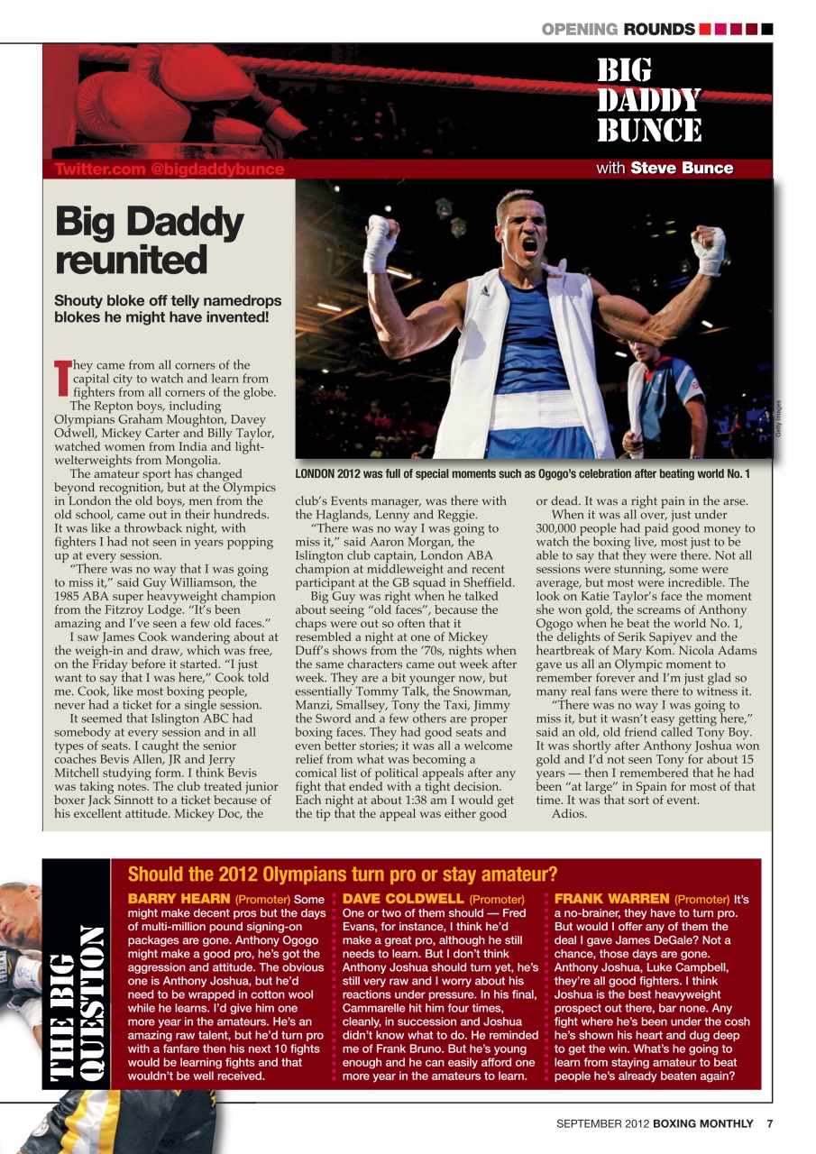 Boxing Monthly Preview Pages