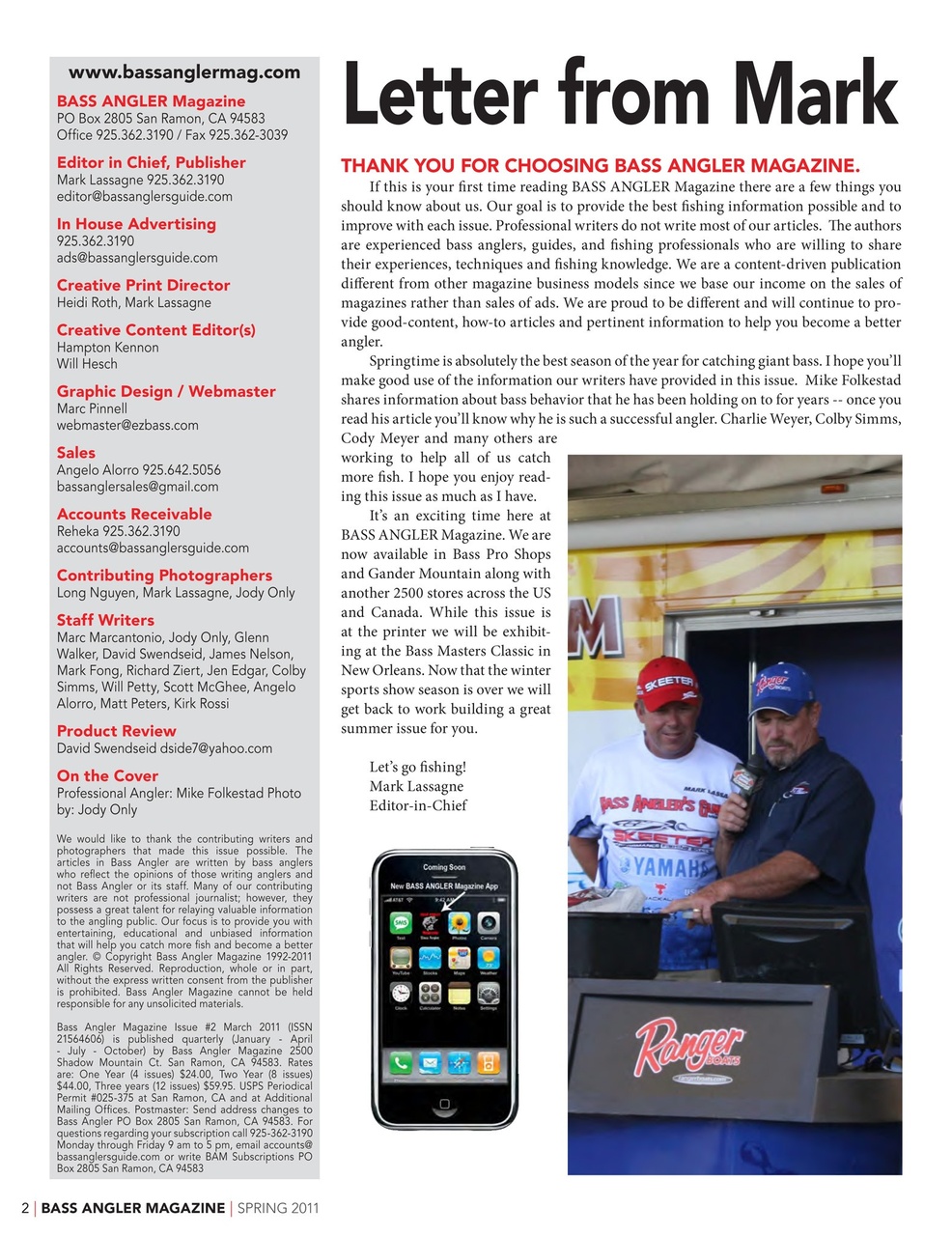 BASS ANGLER MAGAZINE Preview Pages