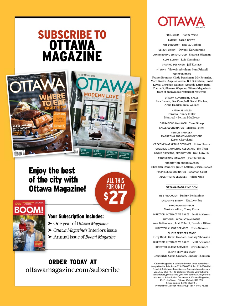 Ottawa Magazine Preview Pages