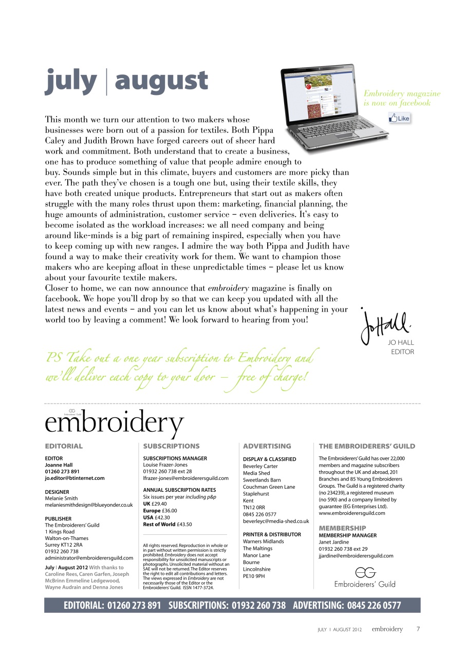 Embroidery Magazine Preview Pages