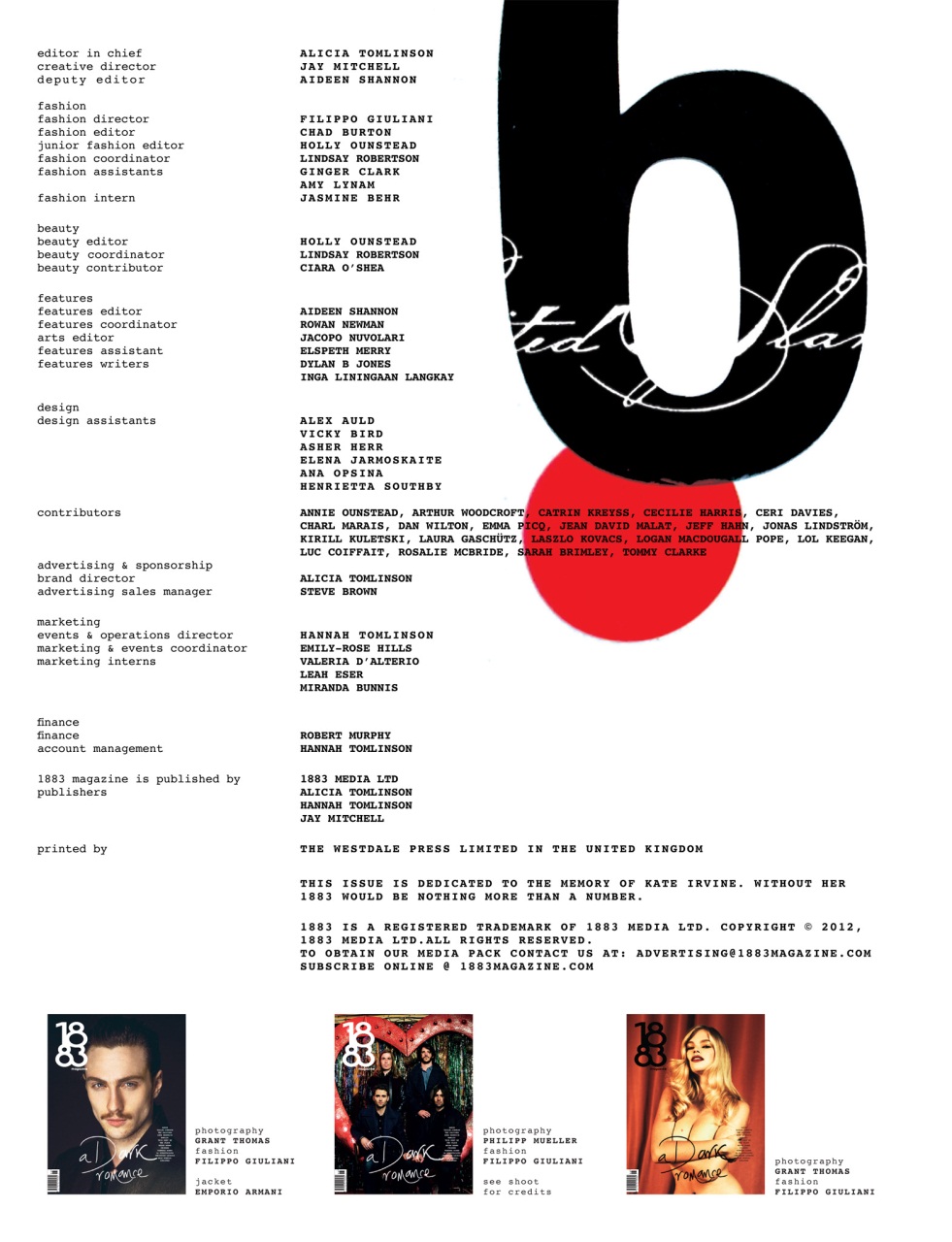 1883 Magazine Preview Pages