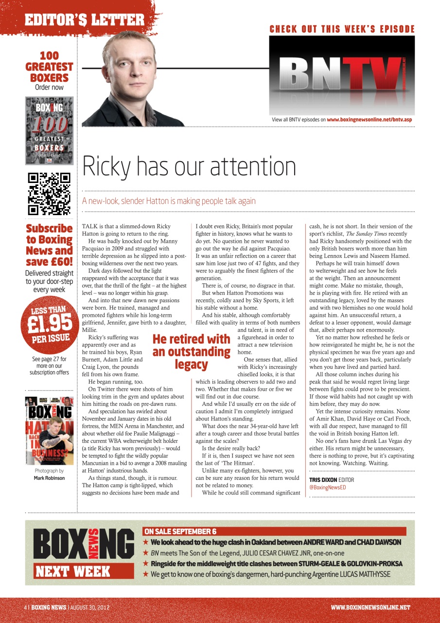 Boxing News Preview Pages