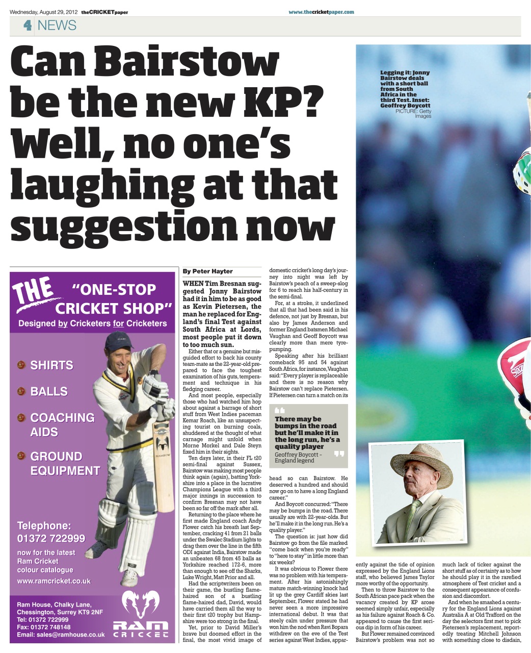The Cricket Paper Preview Pages