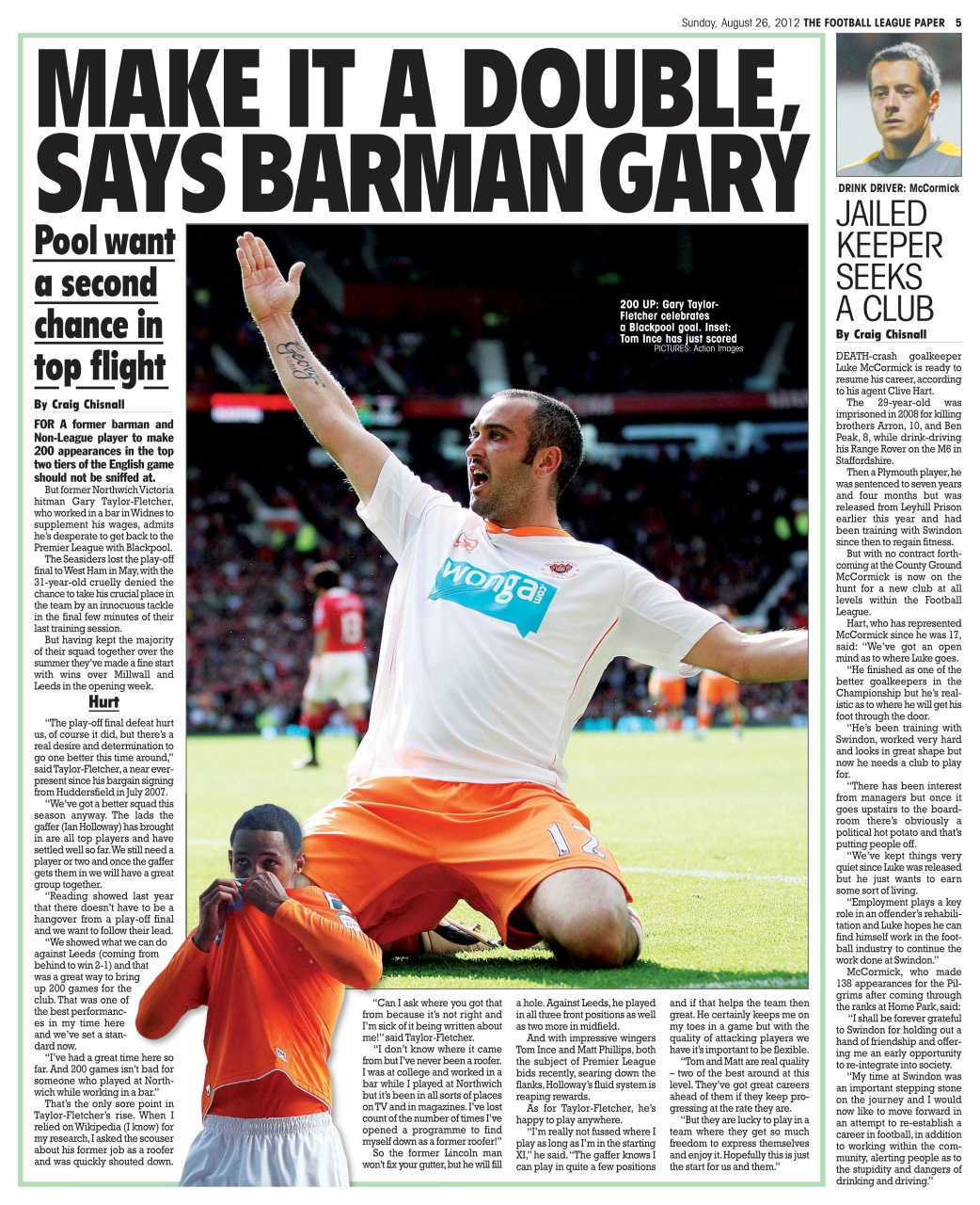 The Football League Paper Preview Pages