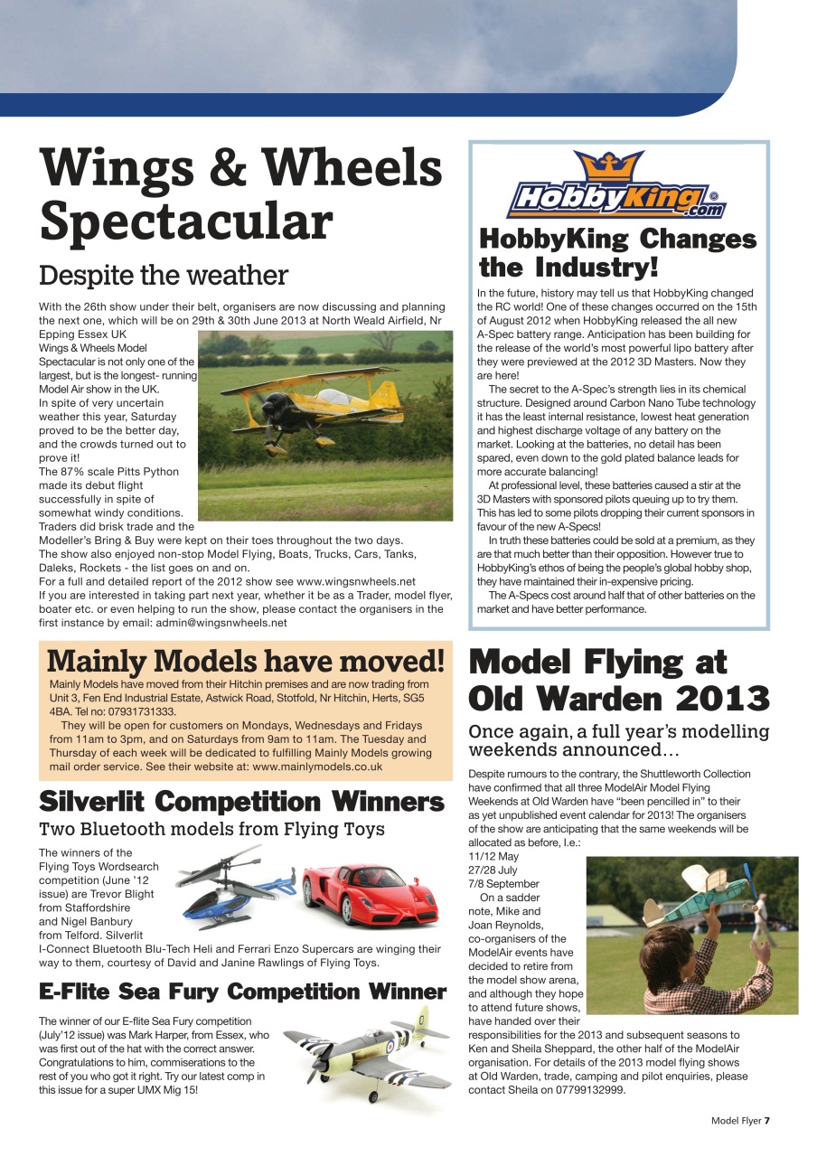 Radio Control Model Flyer Preview Pages