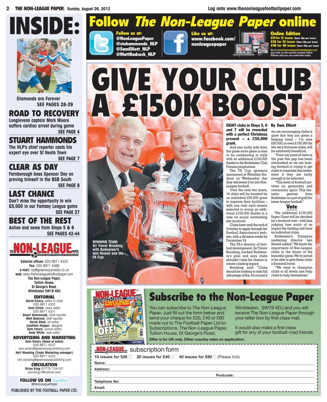 The Non-League Football Paper Preview Pages