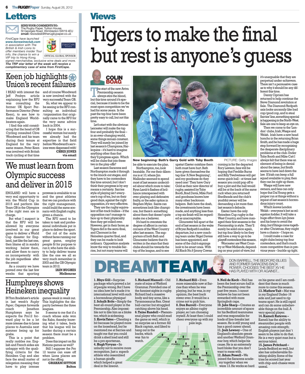 The Rugby Paper Preview Pages