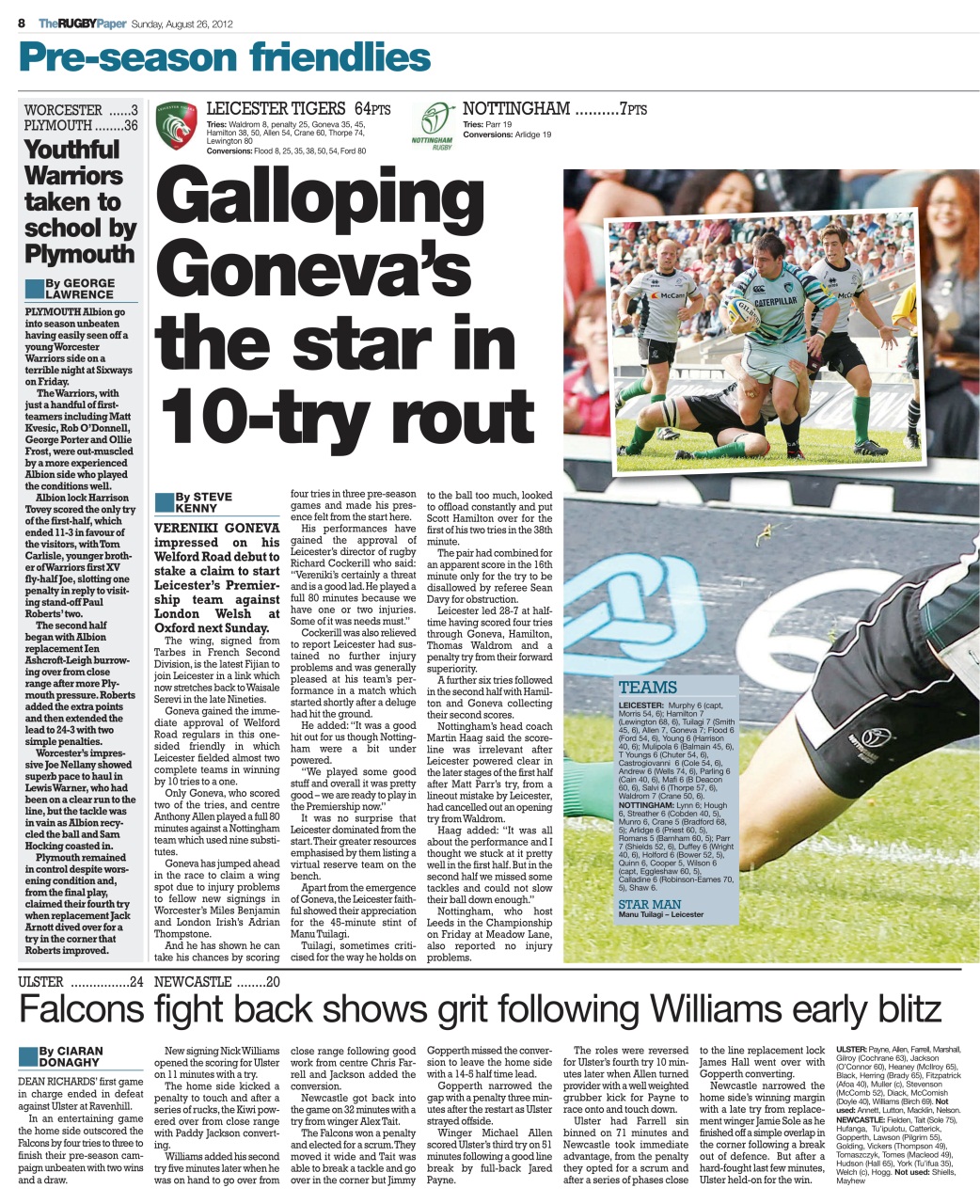The Rugby Paper Preview Pages